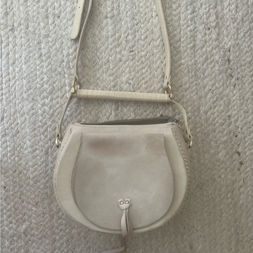 Sancia The Label Babylon Bar cream leather bag